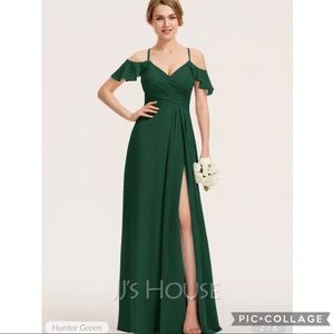 Hunter Green Bridesmaid Dress NWT